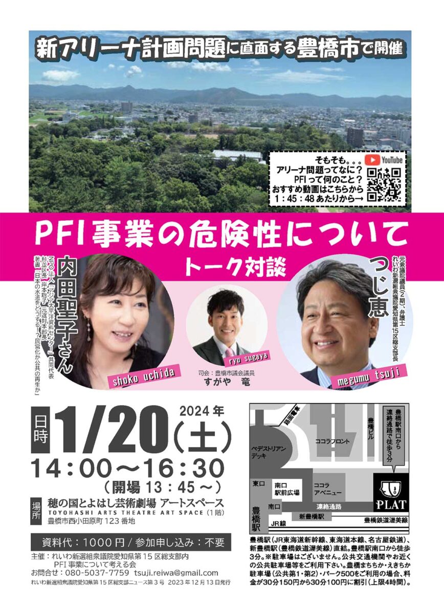 豊橋市の新アリーナ問題について内田聖子さんとトーク対談